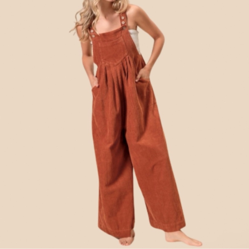Wide Leg Overalls